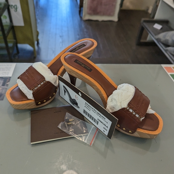Louis Vuitton Niominka Mules, size 9, wood and brown - Picture 5 of 5